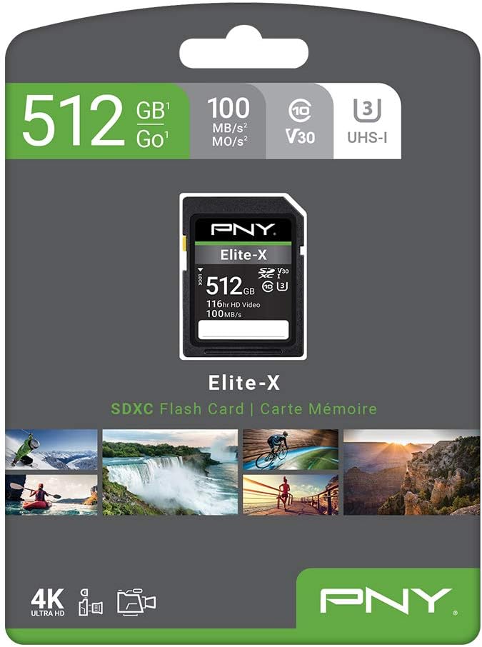 512GB Class 10 U3 V30 SDXC Flash Memory Card J53417