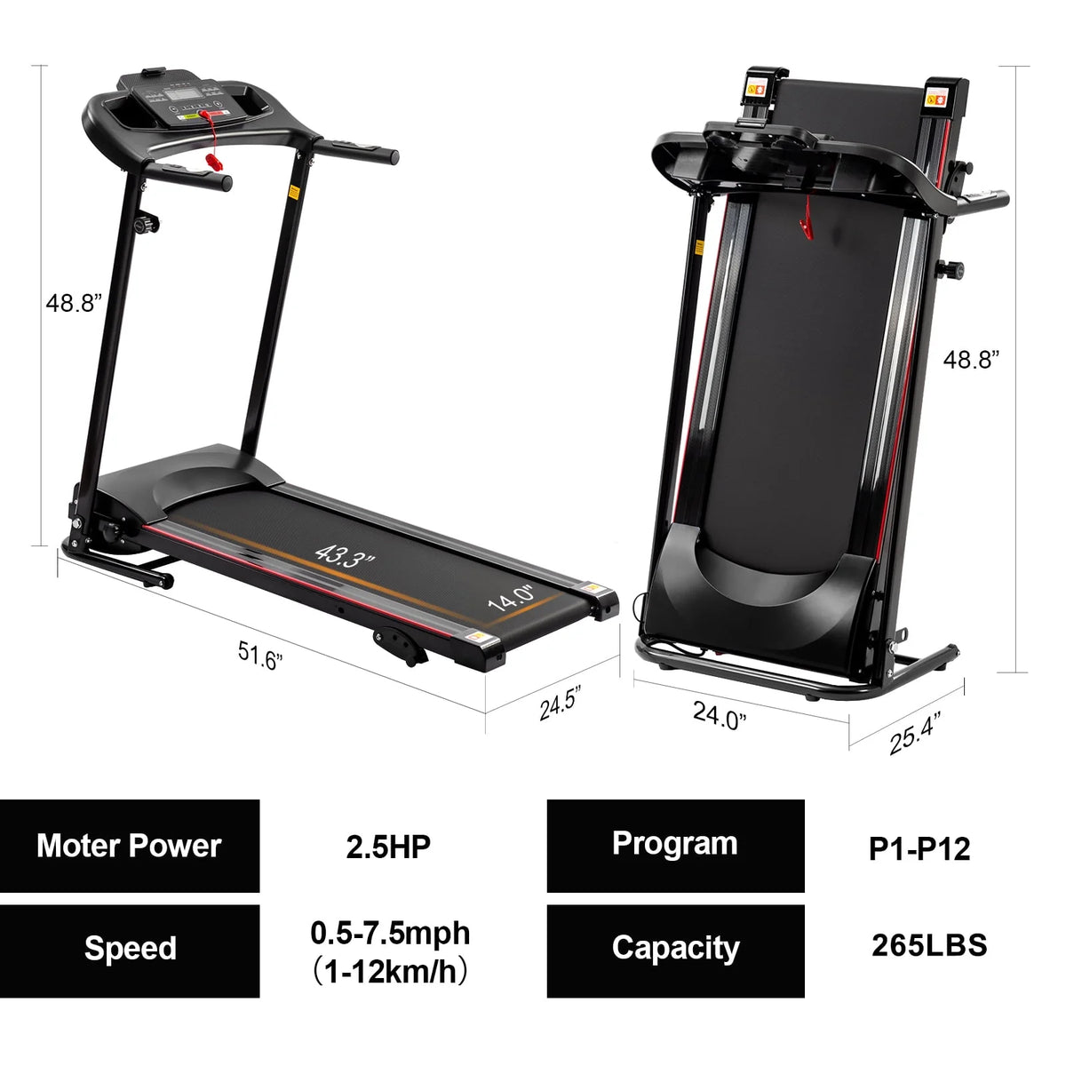 Folding Treadmill with Incline & Screen S75775