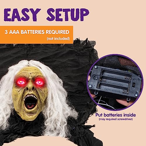 Zombie Halloween Decoration with Sound Effect & Lighted Eyes O935991