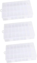 12 Pcs Clear Plastic Storage Box with Compartments O183
