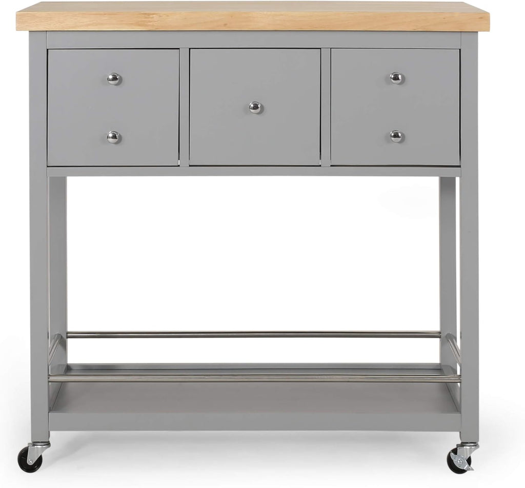 Natural Black Kitchen Cart U9409