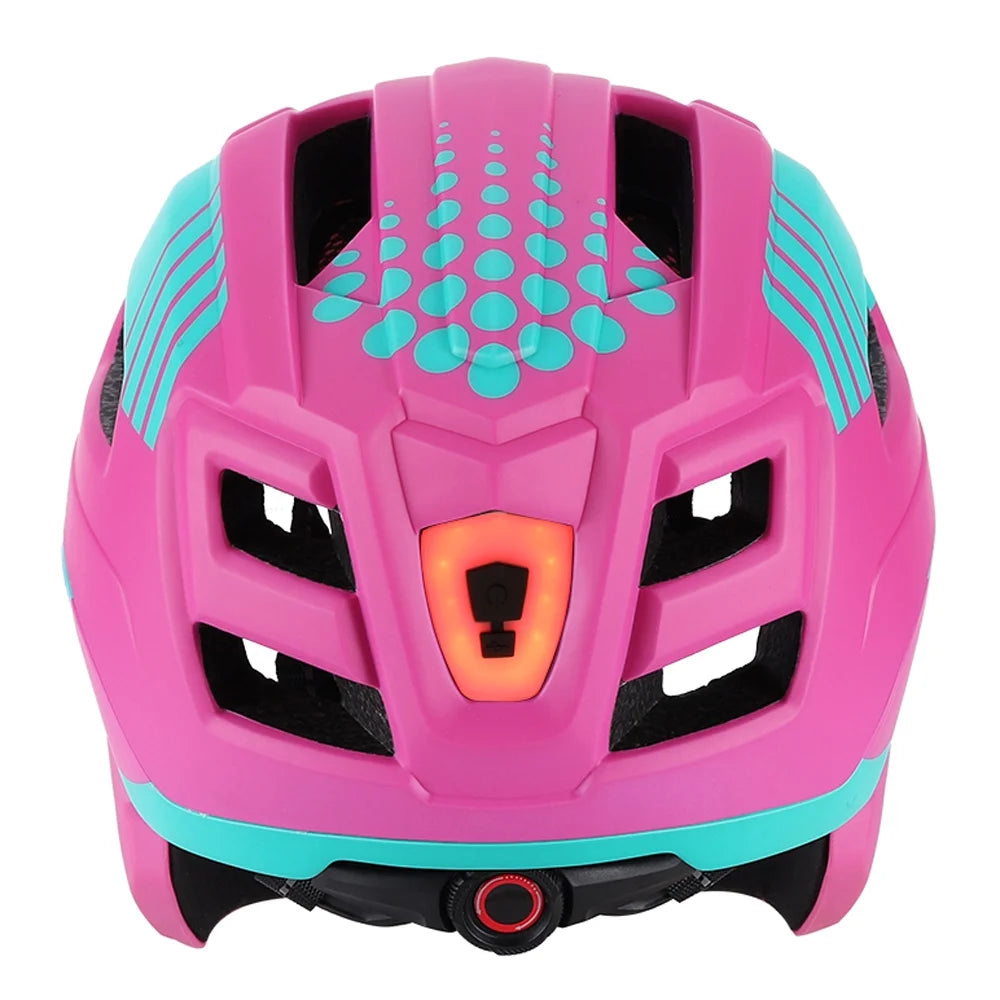 Kid Bike Full Face Helmet with Taillight and Detachable Chin Guard W7126