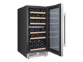 Wine cooler - freestanding - 15.6 in - black/stainless steel T179828