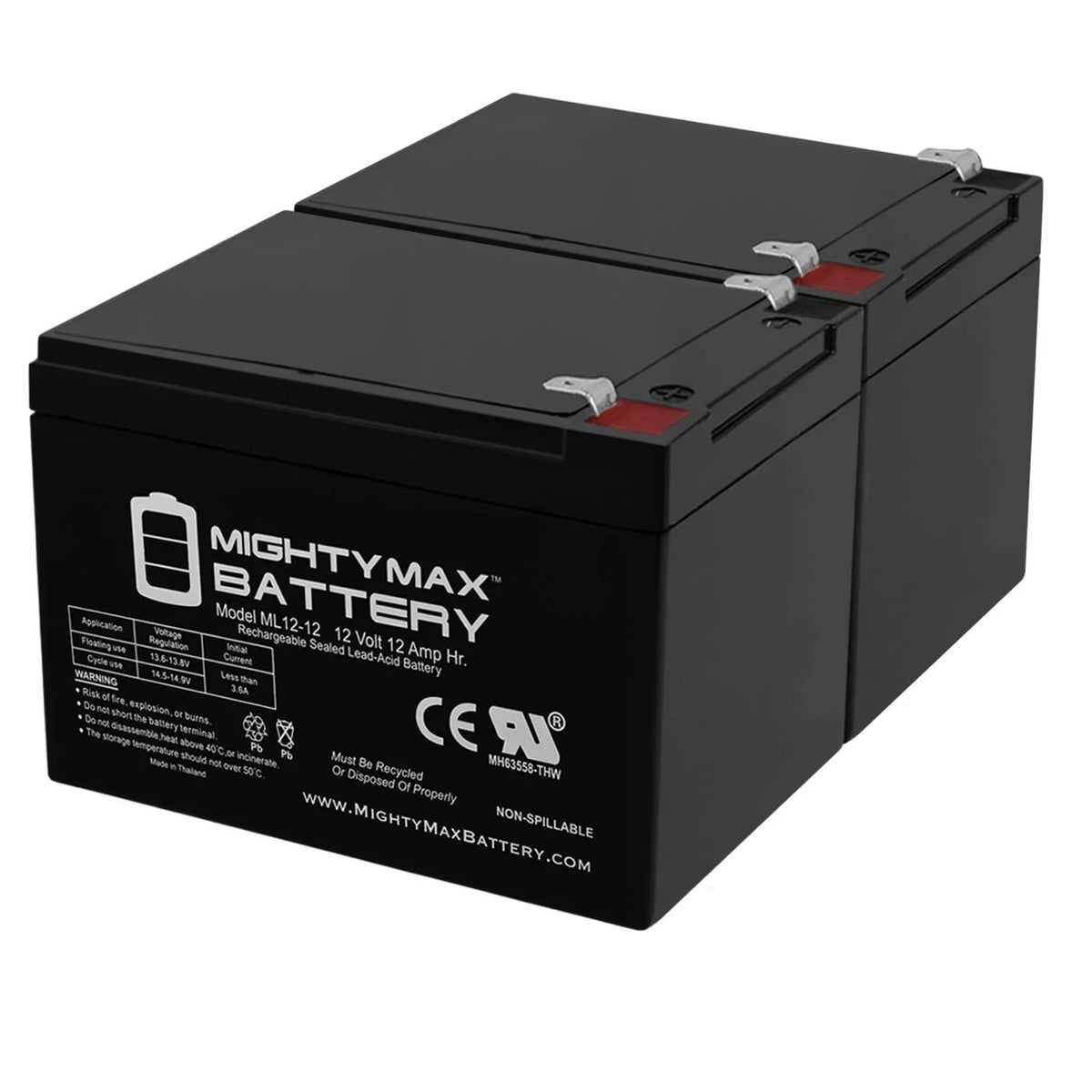 12V 12AH SLA Battery 3 Pack F2770