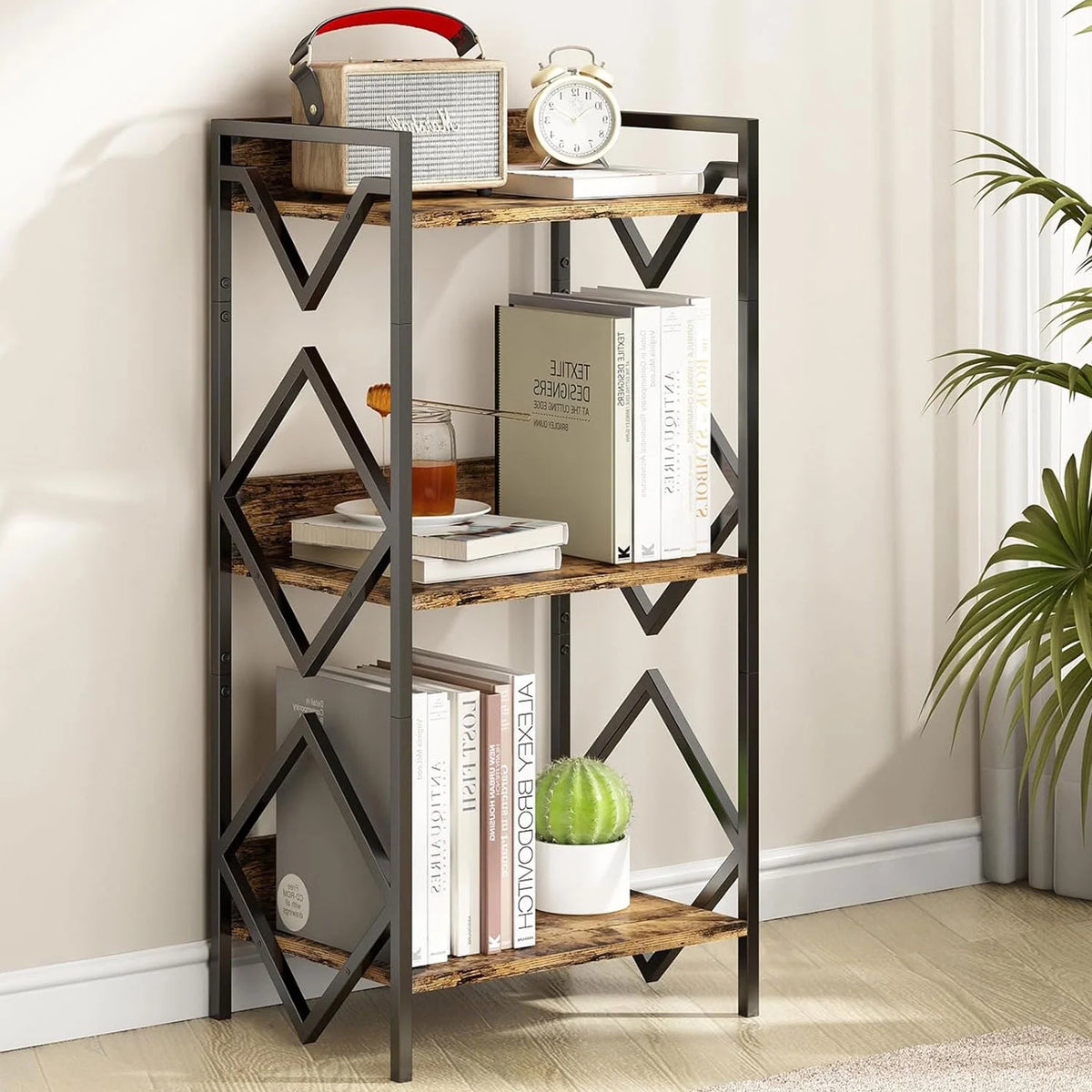 3-Tier Metal Shelf Black N703379