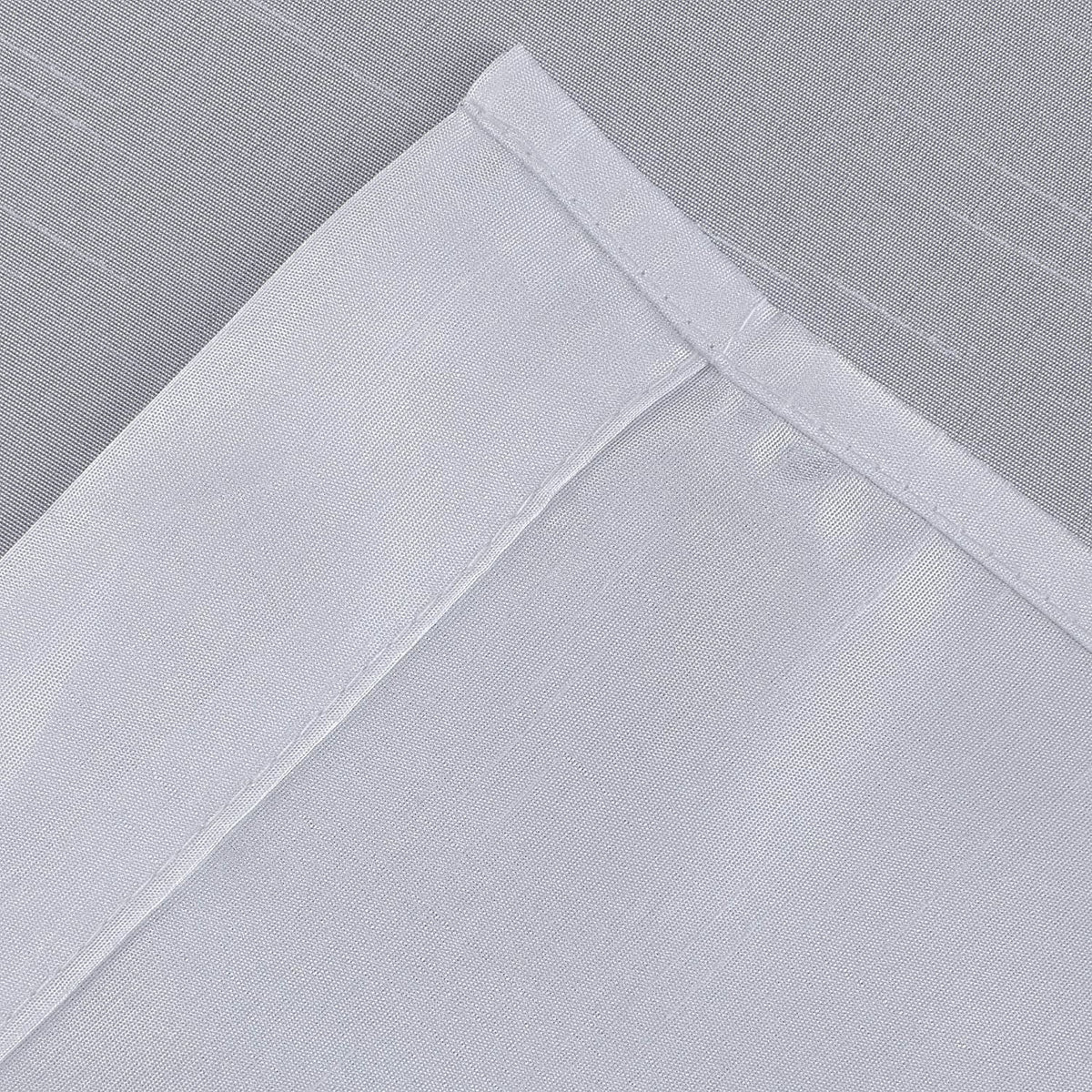 White 2 Panel Faux Silk Solid Curtain Drapes with Bronze Grommet 108" x 63" L E184