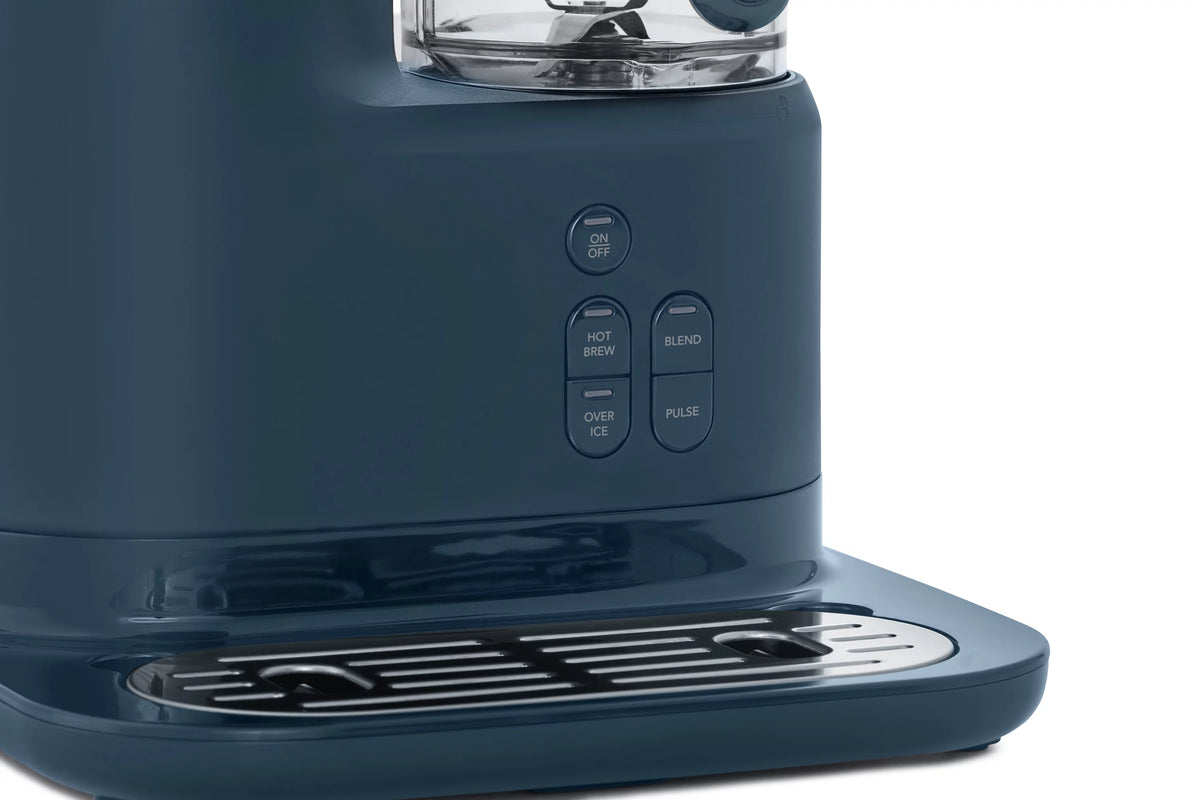 Navy Blue Single Serve Coffee Maker and Blender with Reusable Tumblers and Coffee Filter K2011