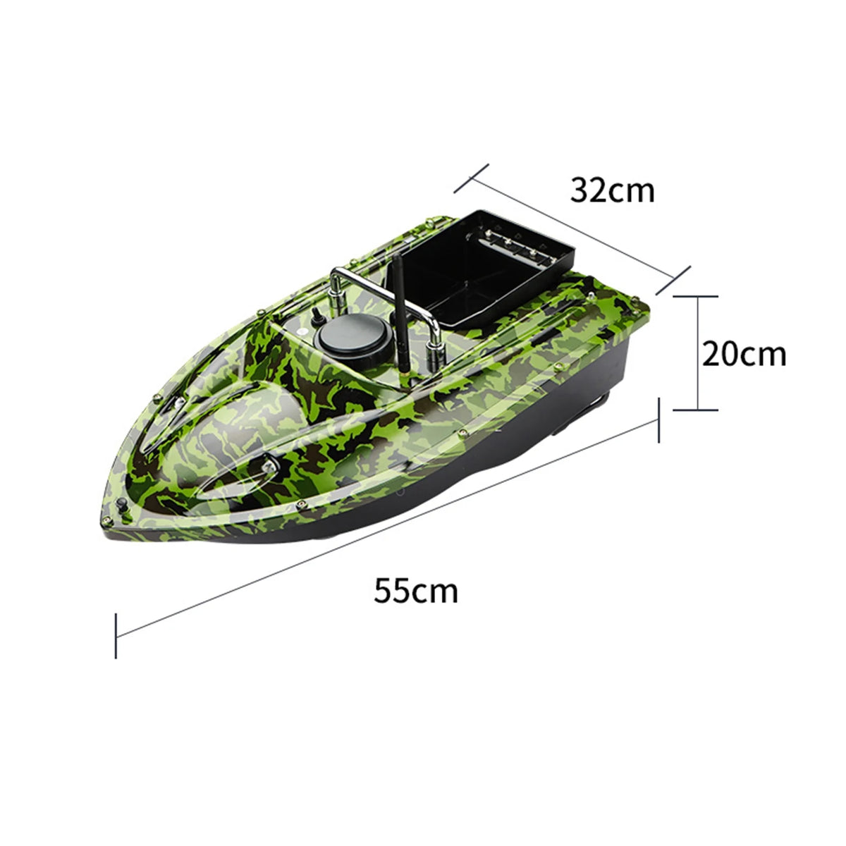 12000mah Battery Remote Control Bait Boat with Night Light N9308