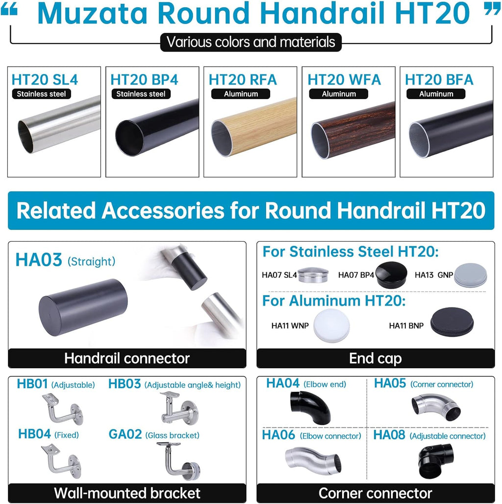 Adjustable Handrail Brackets for Stair Railing System M81232