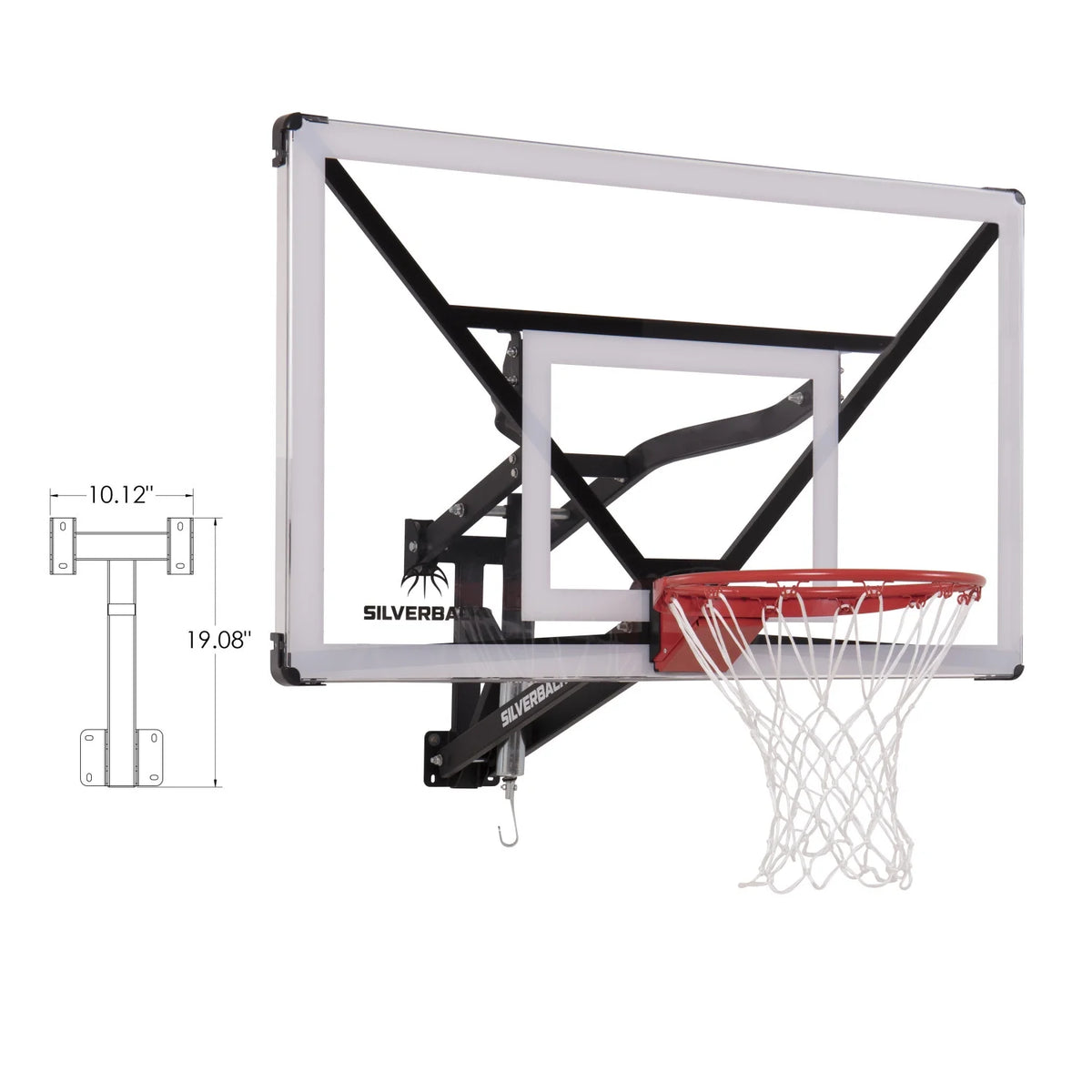 Wall Mounted Adjustable-Height Basketball Hoop U994