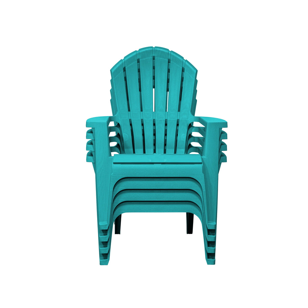 Gray Resin Stackable Adirondack Chair I54470