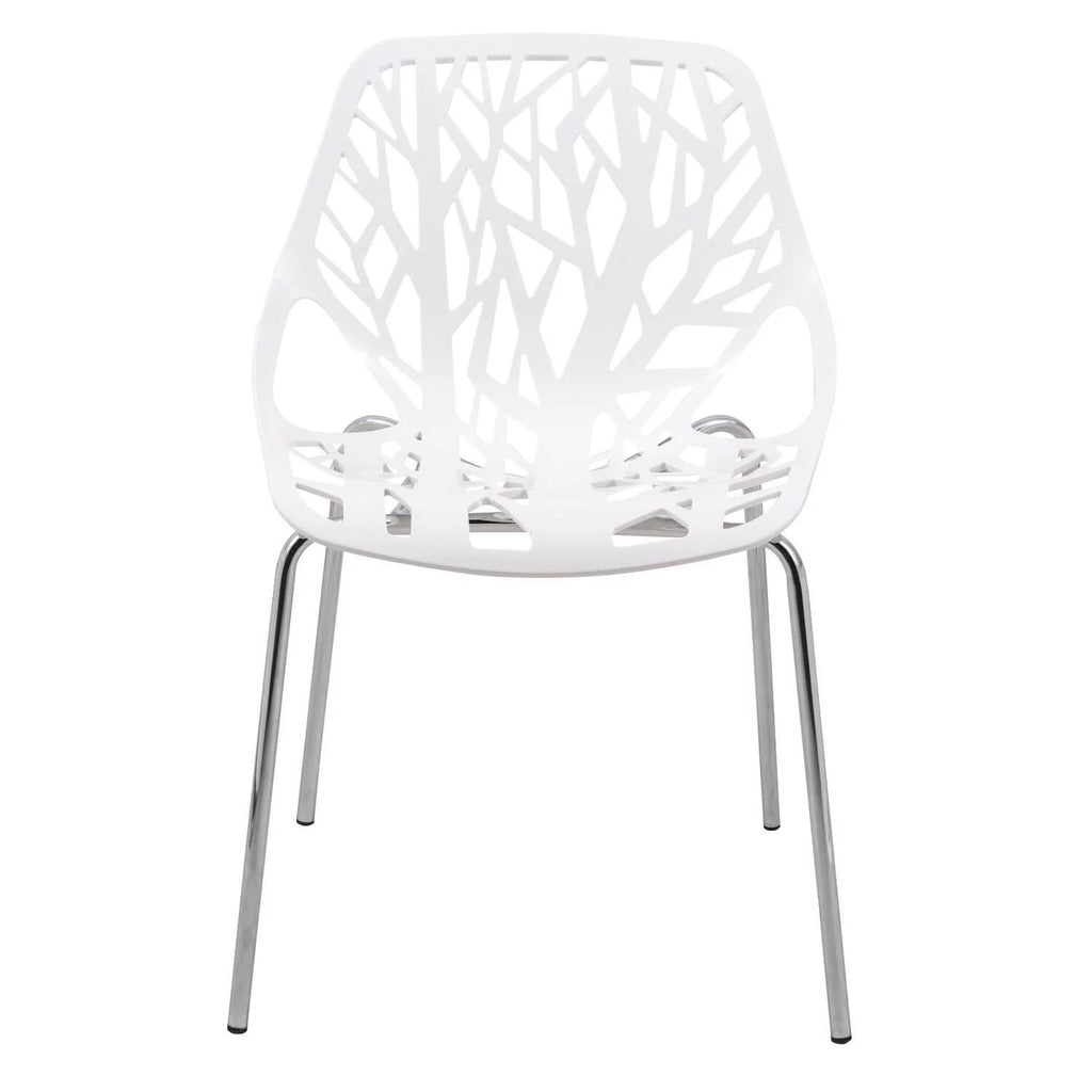 Modern Dining Chair with Chromed Legs H3539
