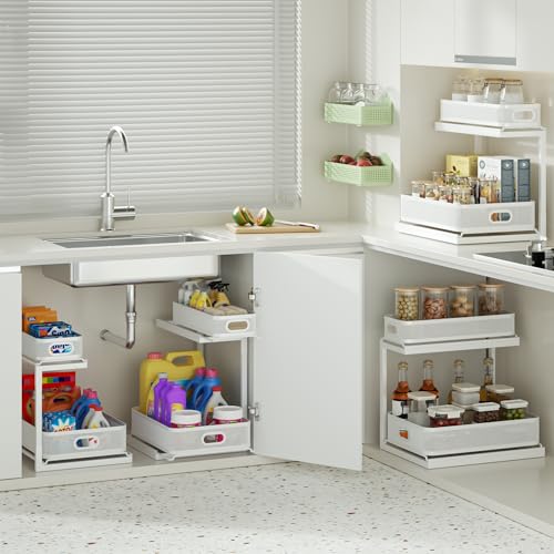 2-Tier Black Mesh Slide Out Drawer Shelf Z978