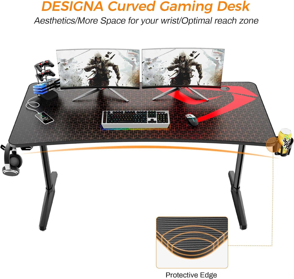60 inch Gaming Desk with Mouse Pad N678