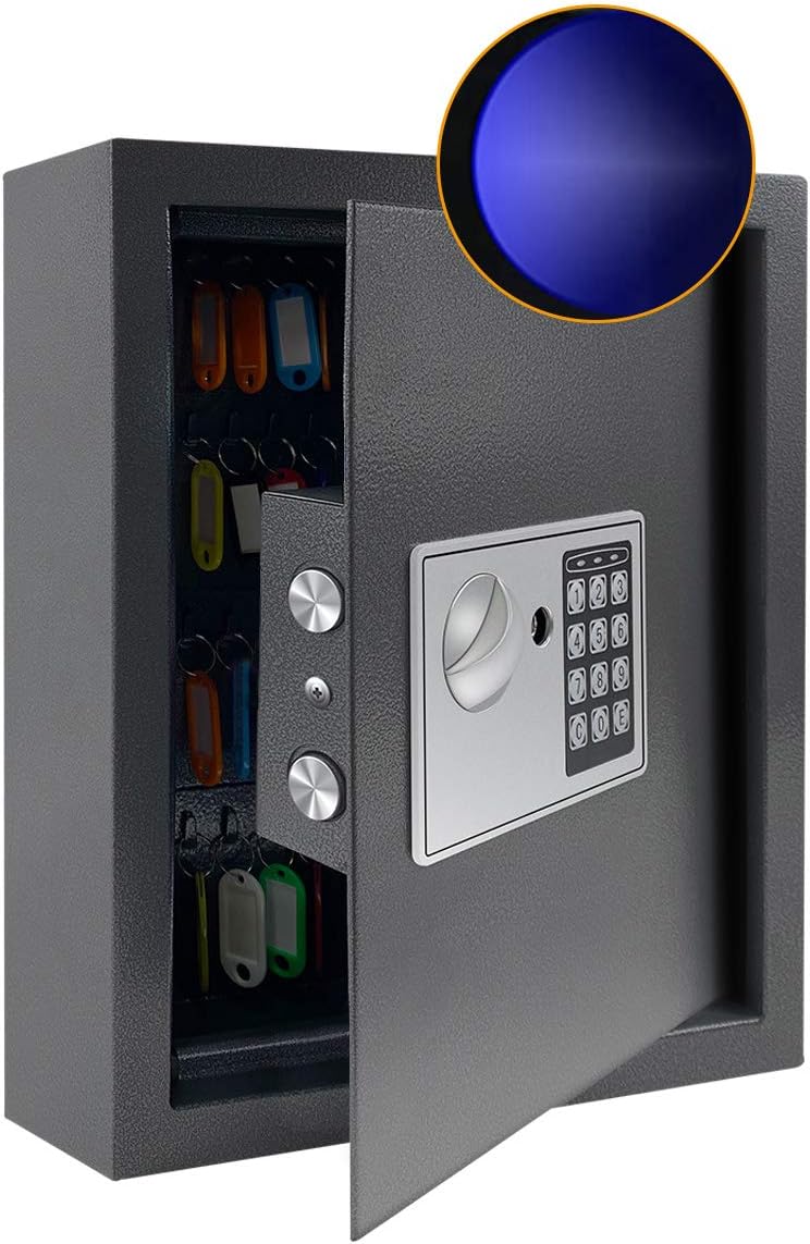 80 Keys Cabinet Wall Safe with Sensor Light O33056