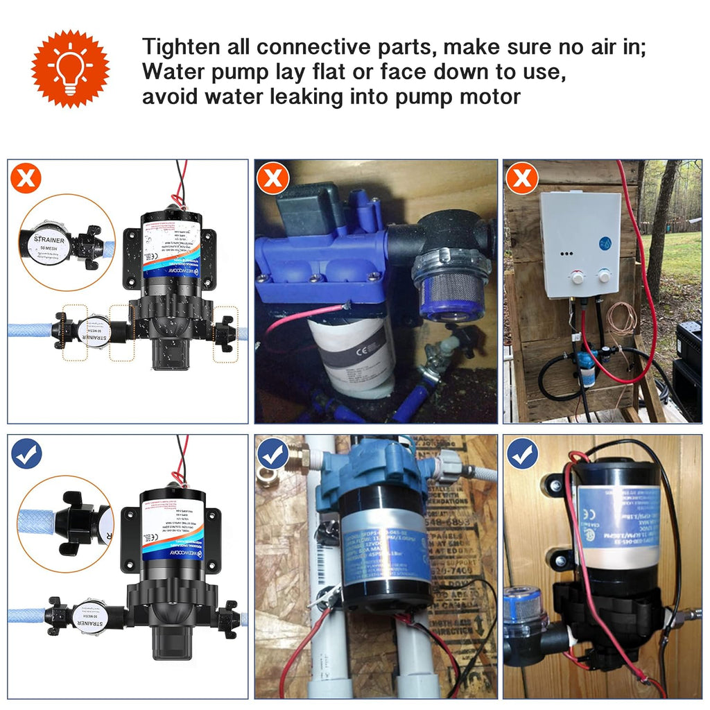 12V Diaphragm Water Pump with Pressure Switch 3.5 GPM 45 PSI Z16806