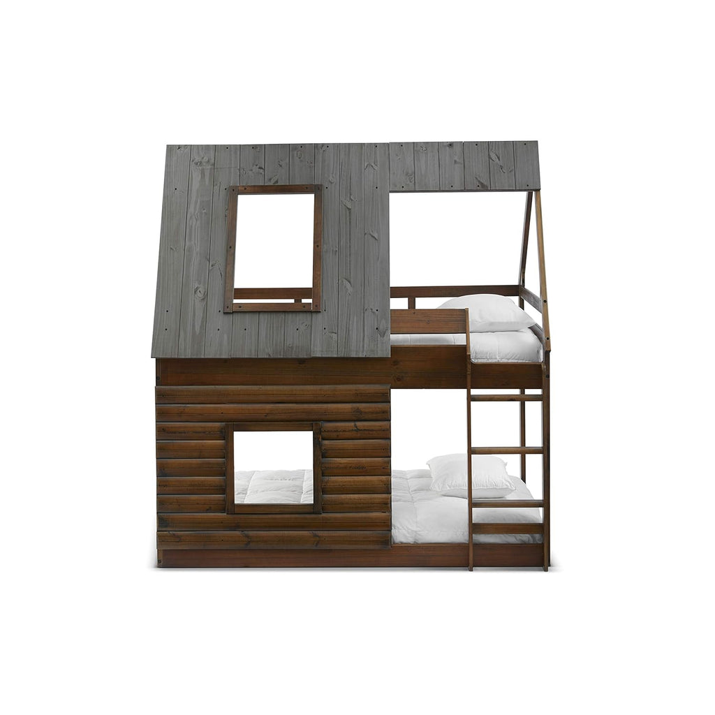Twin Bunk Beds with Ladder W872