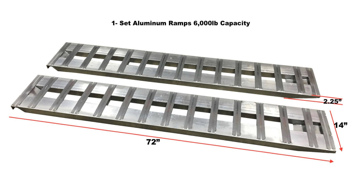 Aluminum Trailer Ramps 6000lb Capacity H688294