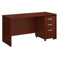 60W x 24D Office Desk with Drawers in Mahogany W124769