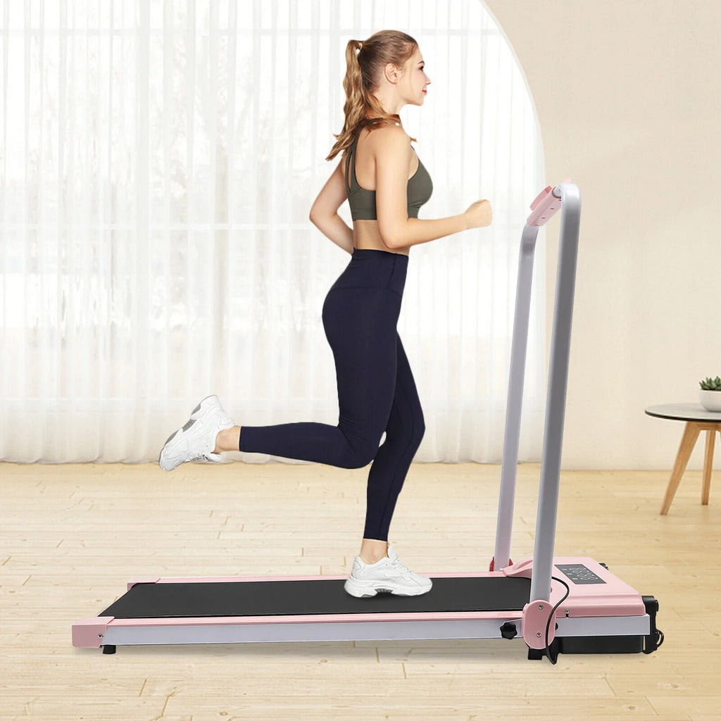 2 In 1 Electric Treadmill Walking Pad with Remote Black F26698