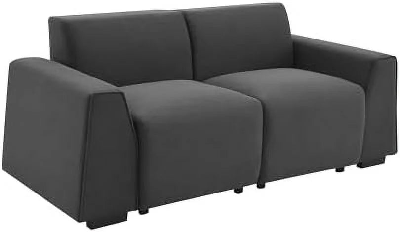 59" Chenille Loveseat Sofa with Metal Legs Y177