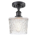 Matte Black 1 Light Semi-Flush Mount A486056