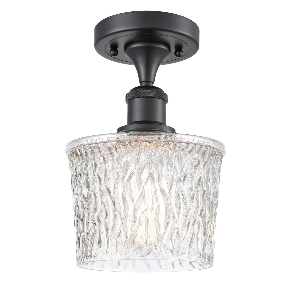 Matte Black 1 Light Semi-Flush Mount A486056