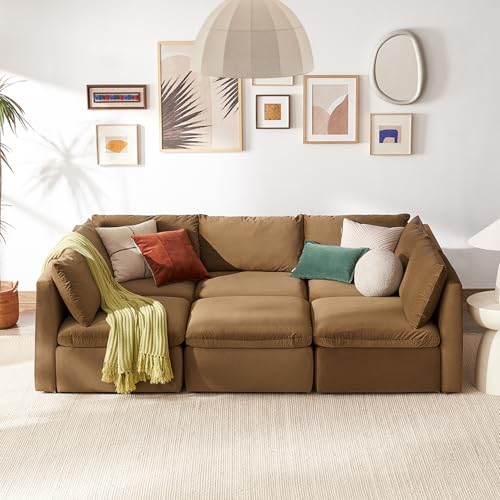 Oversized Modular Sectional Sofa with Storage and Ottoman Chaise Y1467