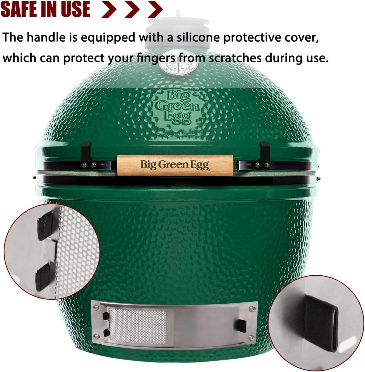 Green Egg Replacement Draft Door Screen Kit with Stainless Steel Bottom Vent G3840