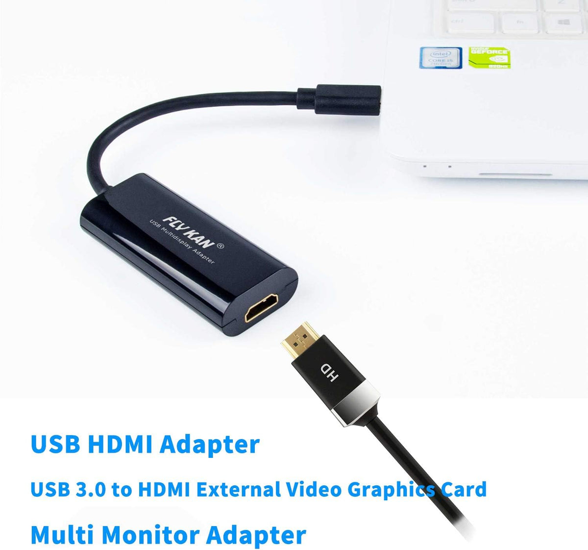 USB 3.0 to HDMI-DVI-VGA Video Graphics Card Adapter S755