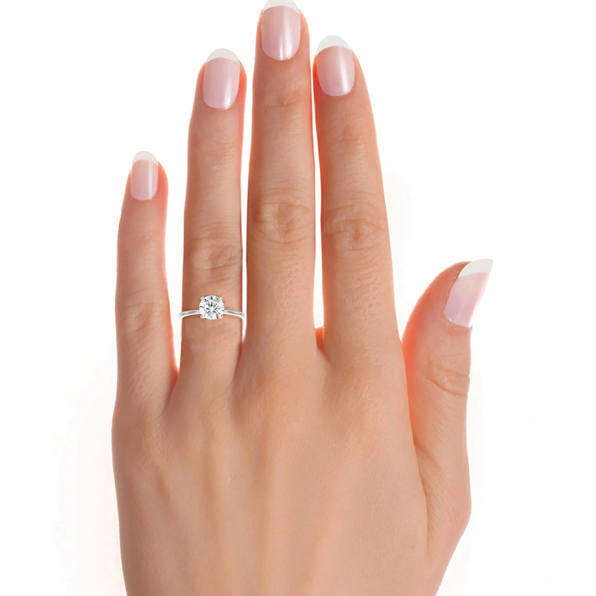 14k White Gold Solitaire Engagement Ring J80700