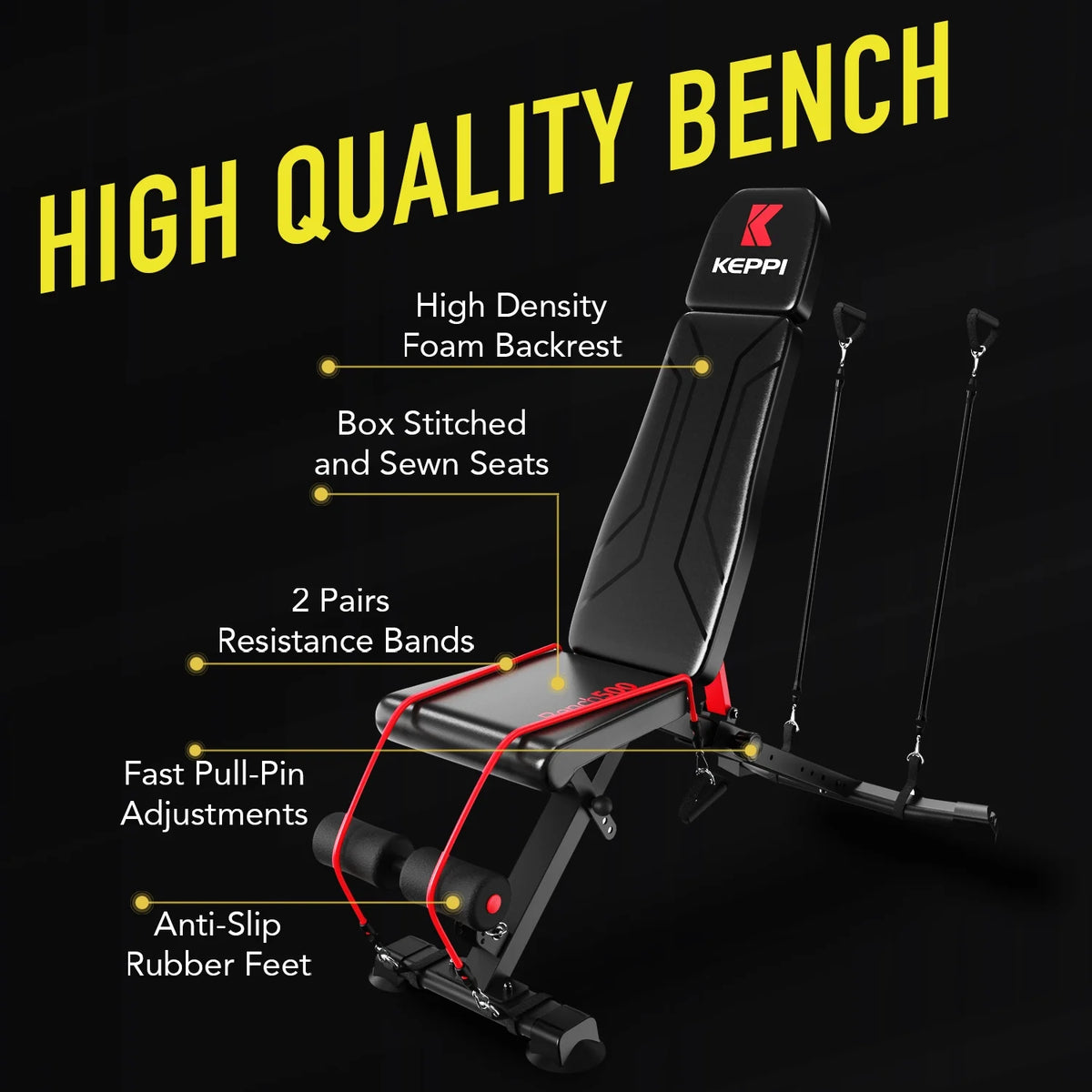 Adjustable Foldable Weight Bench for Home Gym G1871