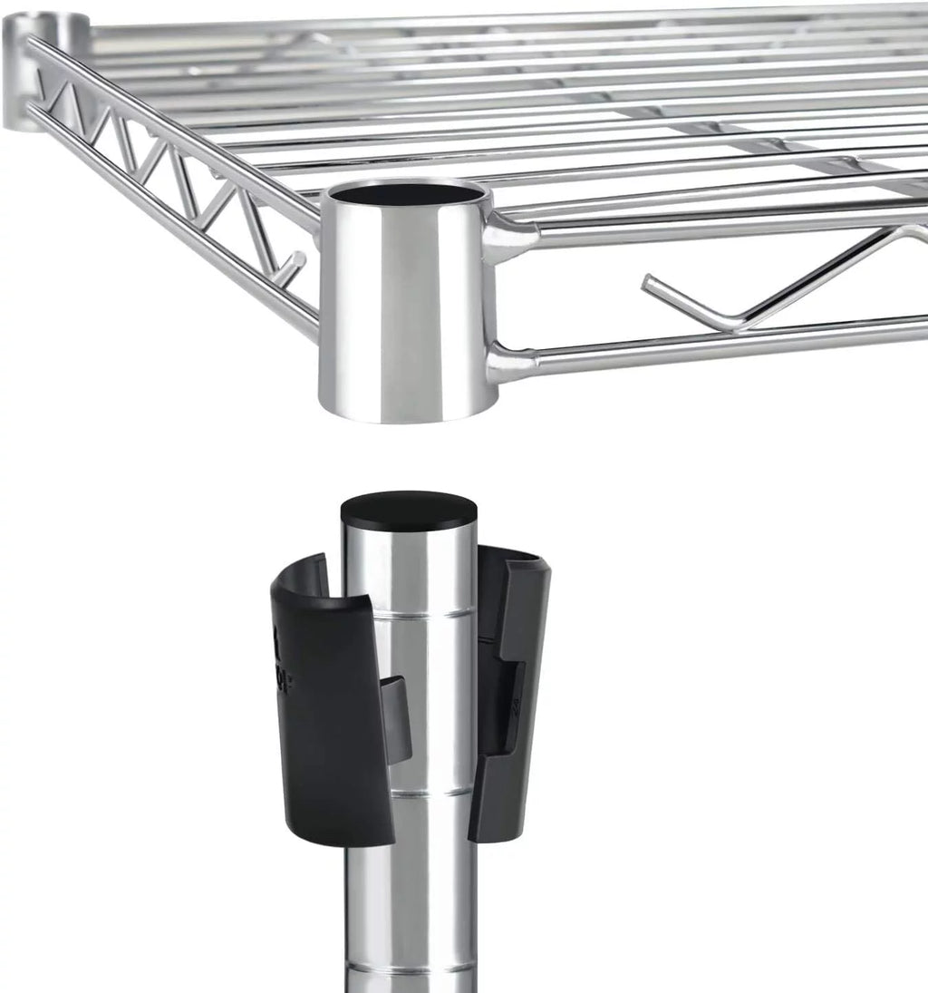 Heavy Duty 3-Shelf Steel Wire Shelving with Wheels P8604