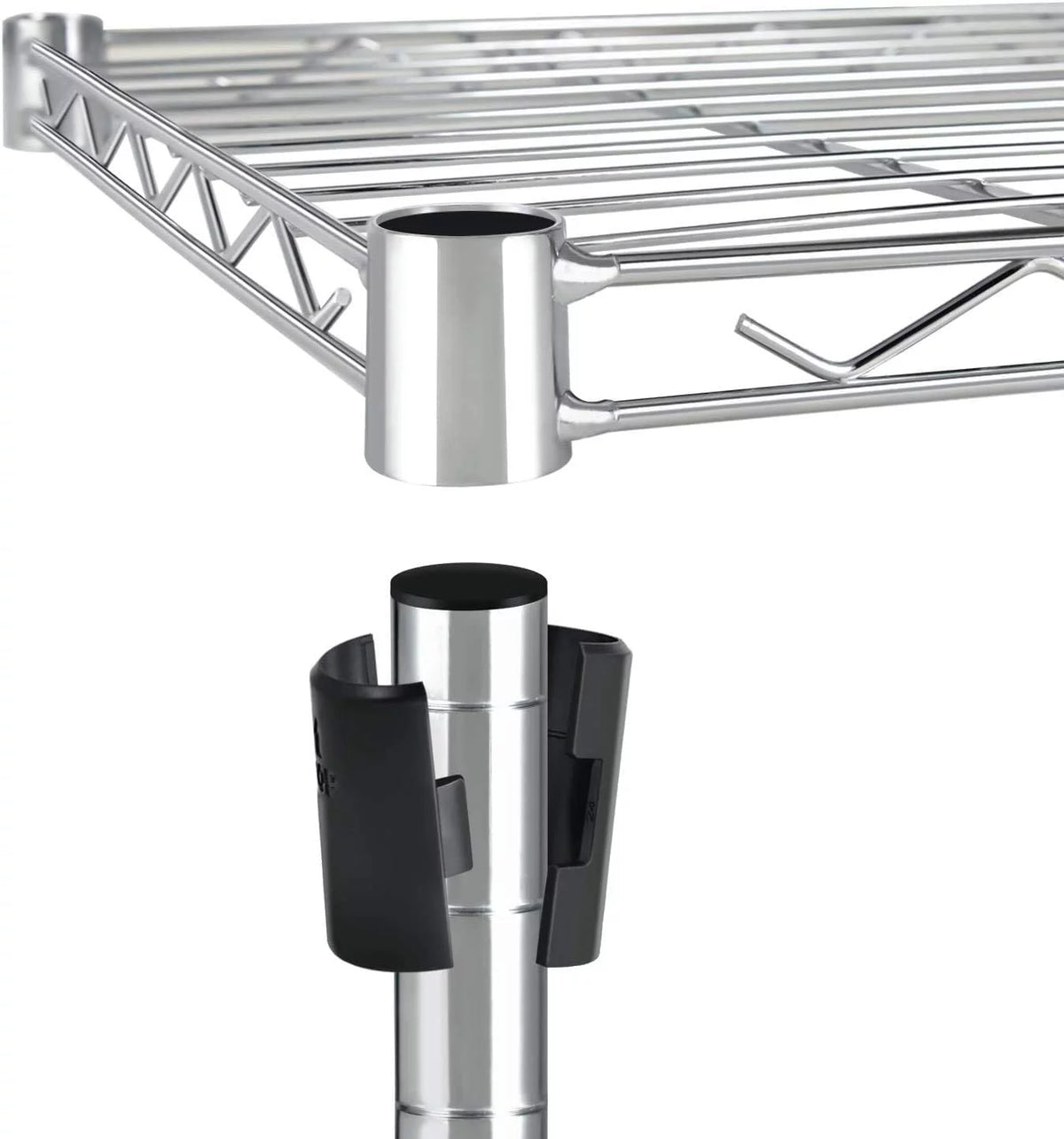 Heavy Duty 3-Shelf Steel Wire Shelving with Wheels P8604
