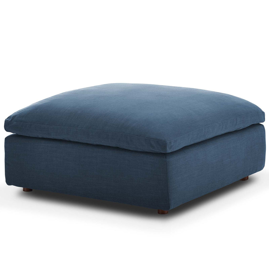 Navy Blue Fabric Accent Chair Ottoman X428