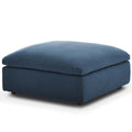 Navy Blue Fabric Accent Chair Ottoman X428