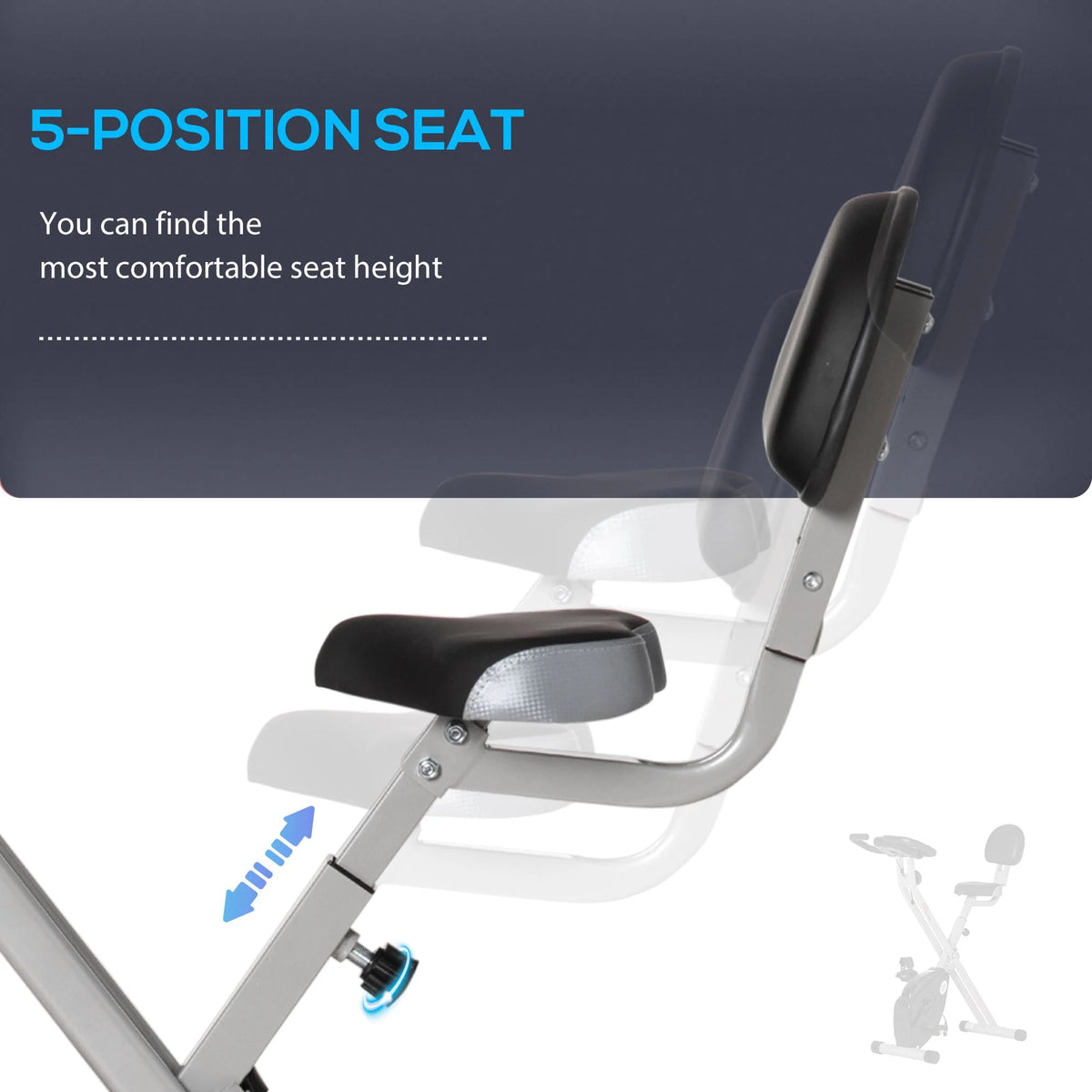 Folding Upright Stationary Indoor Bike with 8 Levels of Magnetic Resistance N5626