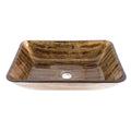 Amber Sunset Glass Rectangular Vessel Bathroom Sink K74886