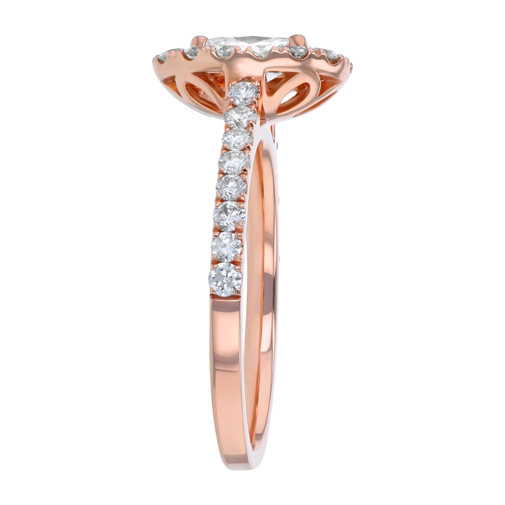 Oval-cut Halo Engagement Ring J87902