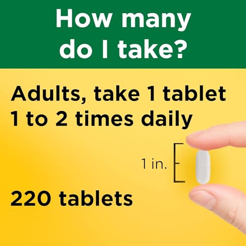220 Tablets Calcium 600 mg with Vitamin D3 Dietary Supplement M32085