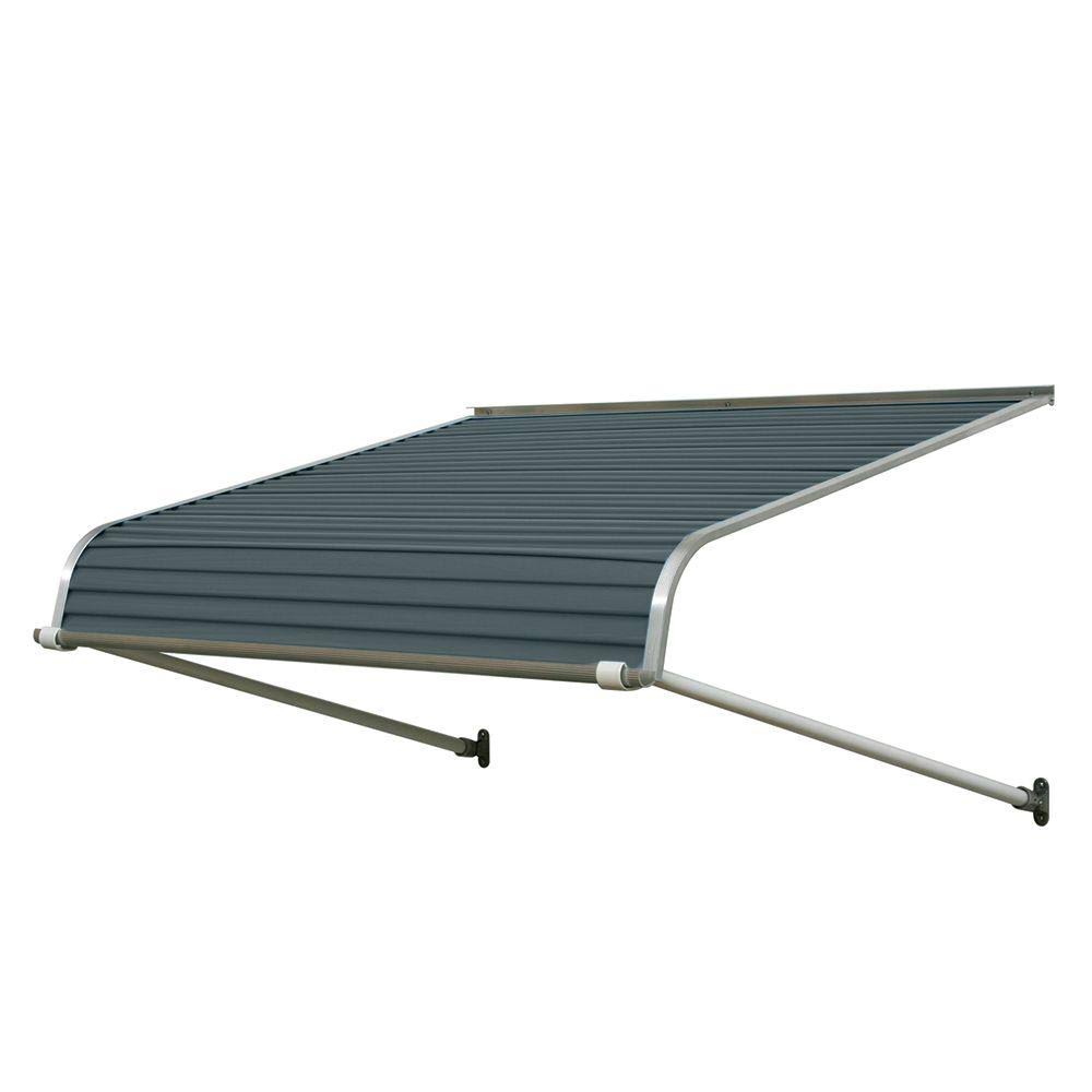 66-in Wide x 48-in Projection Slate Blue Solid Fixed Door Awning A2135