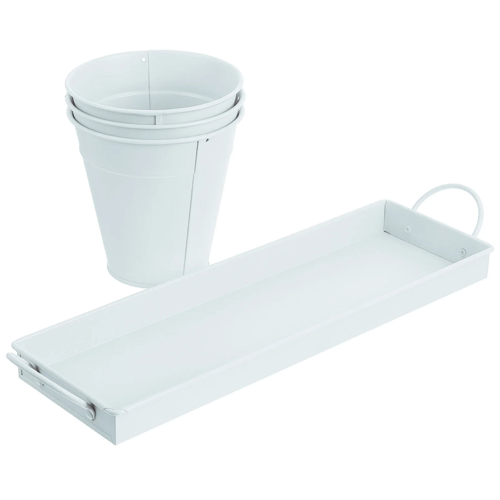 6 pcs Garden Flower Pot with 1pc Tray Q46907