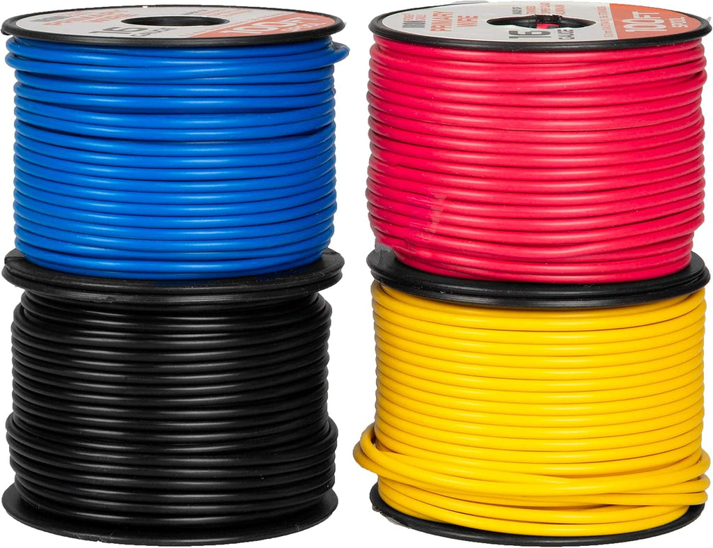 14 Gauge Copper Clad Aluminum Automotive Wire 100 Ft per Roll Pack of 2 H859