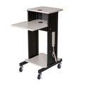 Presentation Cart and Stand, Steel Frame, Ivory Woodgrain K2781