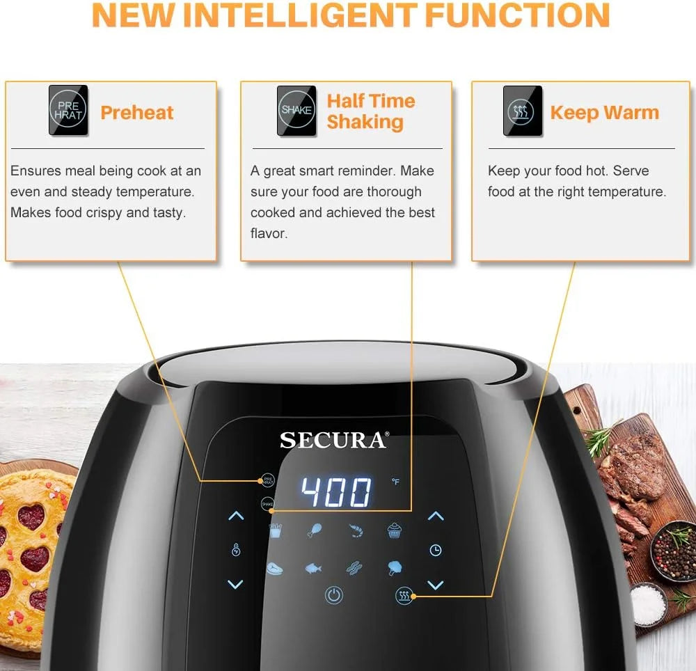 6.3Qt 1700W 10-in-1 Digital Hot Air Fryer W69498