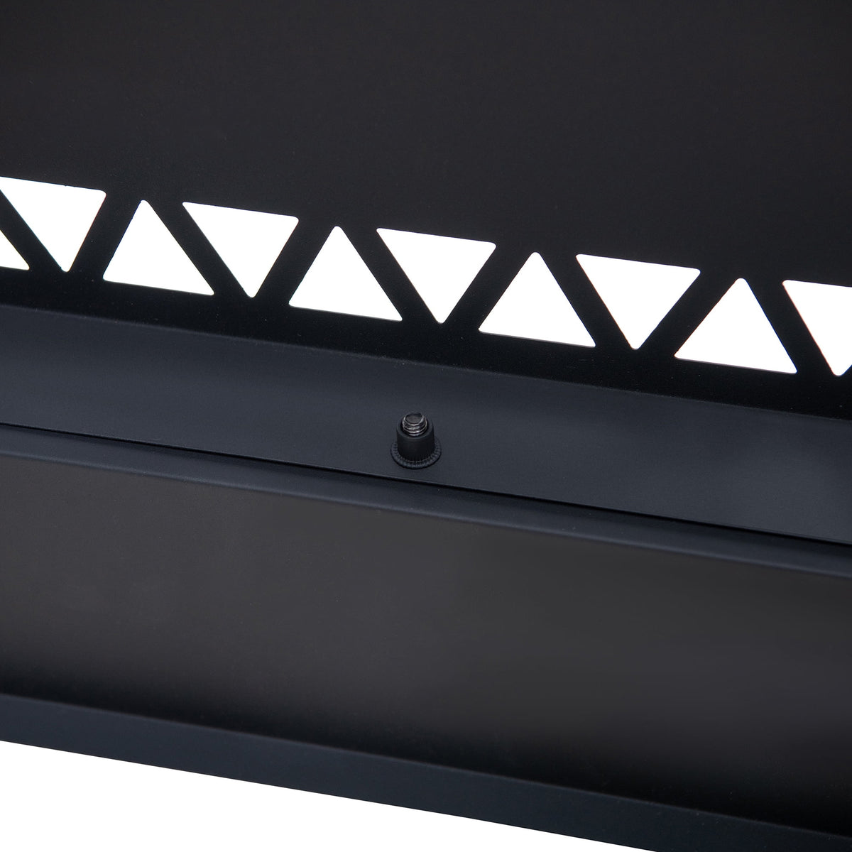 Black Hexagonal Smokeless Fire Pit with PVC Cover and Fire Poker I920684