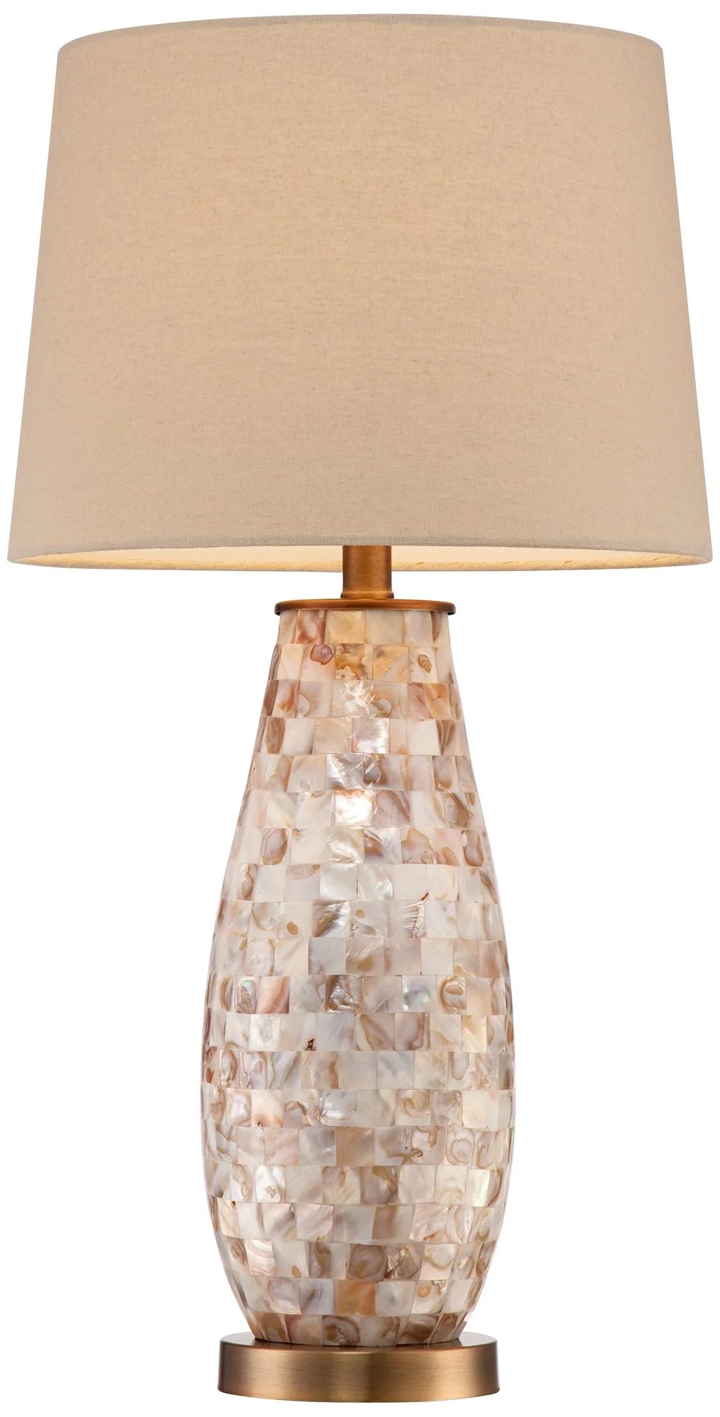 26 1/2" High Mother of Pearl Tile Vase Table Lamp M95179