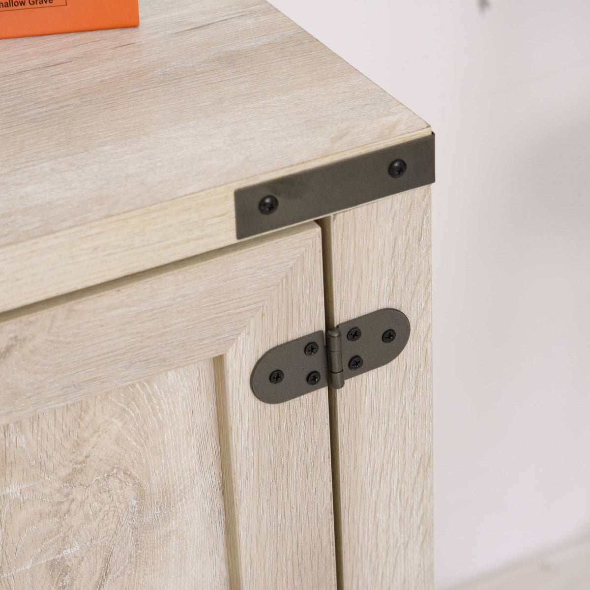 White 2-Door Storage Cabinet with Bottom Shelf M628248