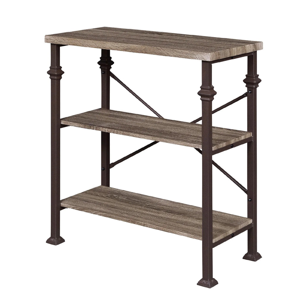3-Tier Rustic Industrial Bookshelf C9455