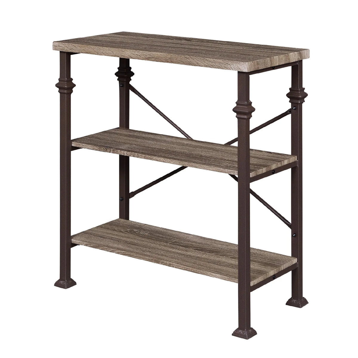 3-Tier Rustic Industrial Bookshelf C9455